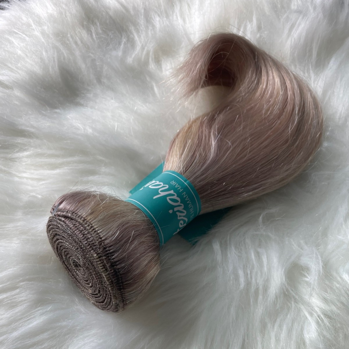 Platinum Ash Blonde 613 Straight 8″ Human Hair 6 Bundles with 13×4 HD Closure