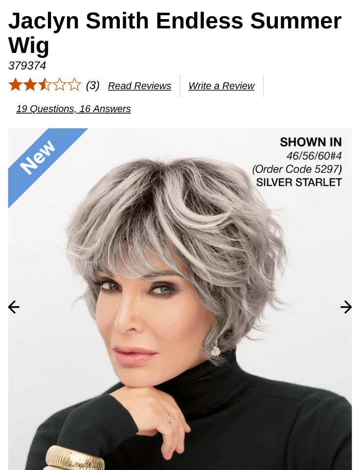 Jaclyn Smith Wig “ENDLESS SUMMER” Champagne with Roots NEW WITHOUT TAGS