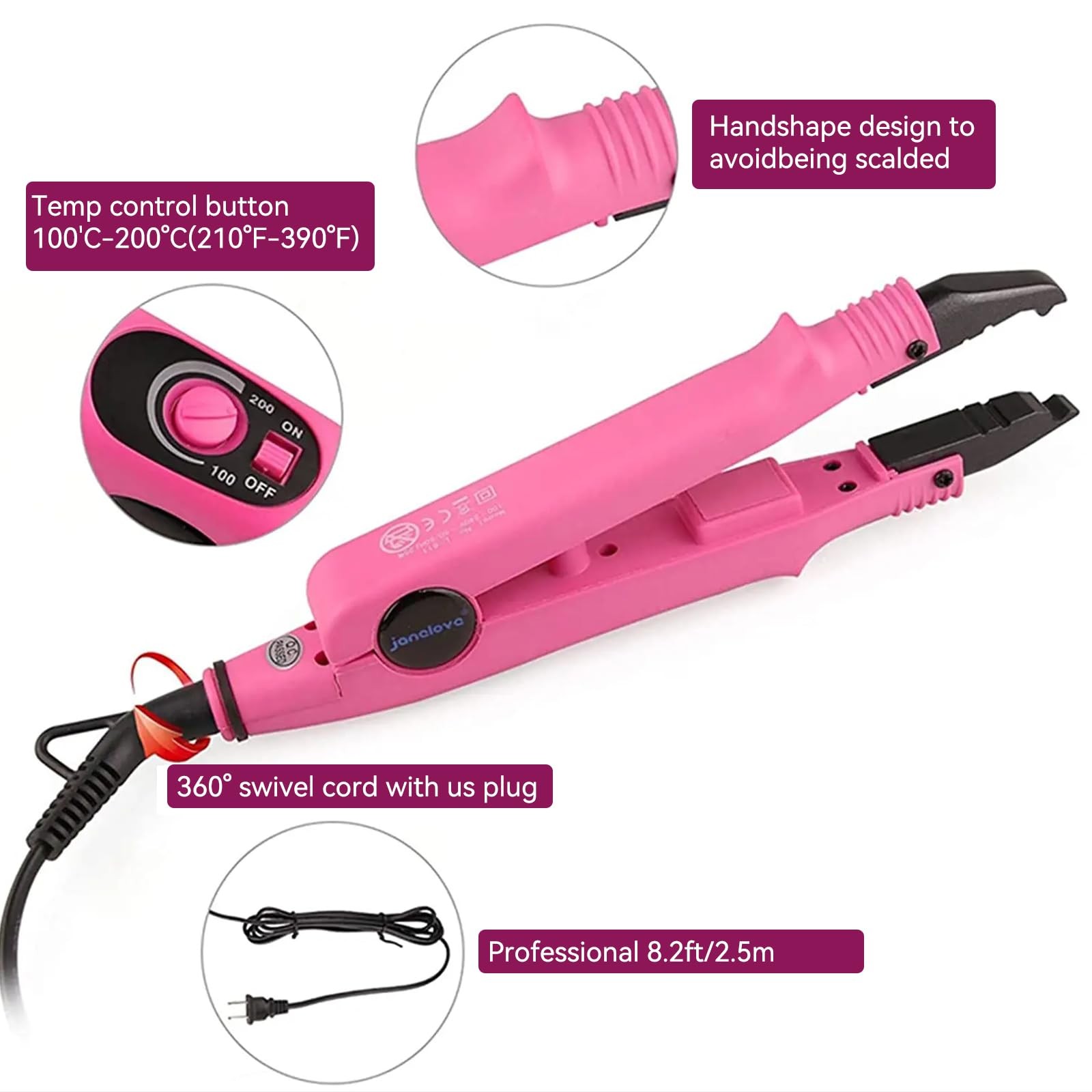 PAWACA Hair Extensions Tools，Professional k Tips Real Human Hair Fusion Hair …
