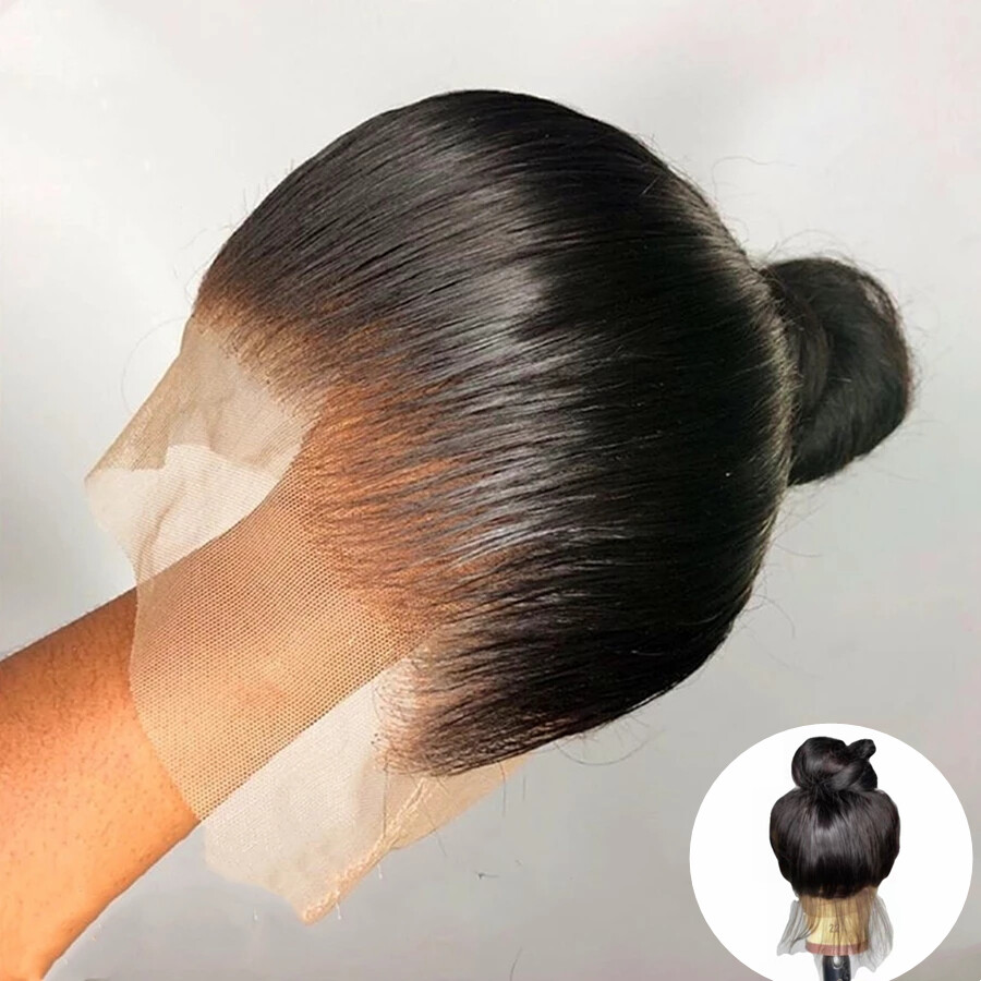 Full Lace Wigs HD Lace Straight 360 Lace Frontal Wigs Remy Brazilian Human Hair
