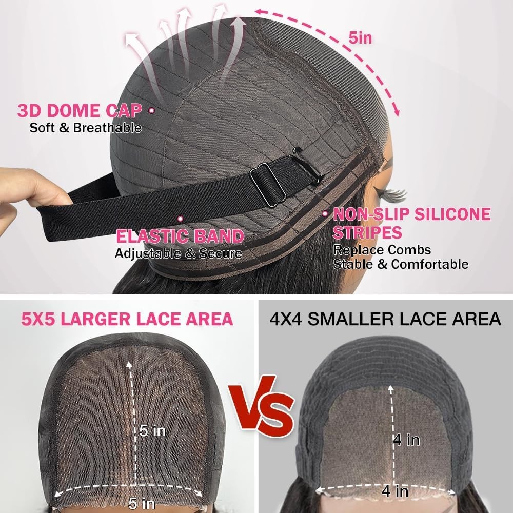 Short Pixie Wig Human Hair 5×5 HD Lace Glueless Pre Plucked Black Women