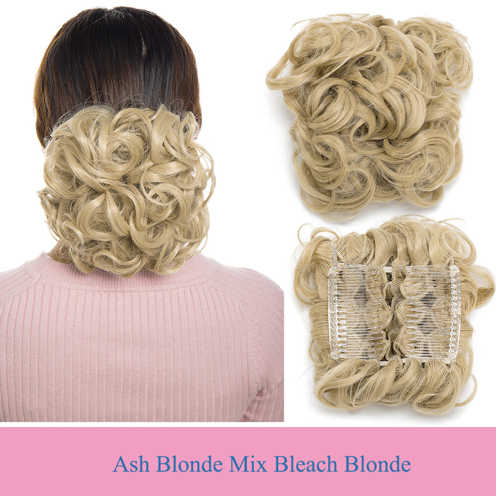 Scrunchie Messy Bun Hair Piece Updo Chignon Clip In Ponytail As Human Hair Thick
