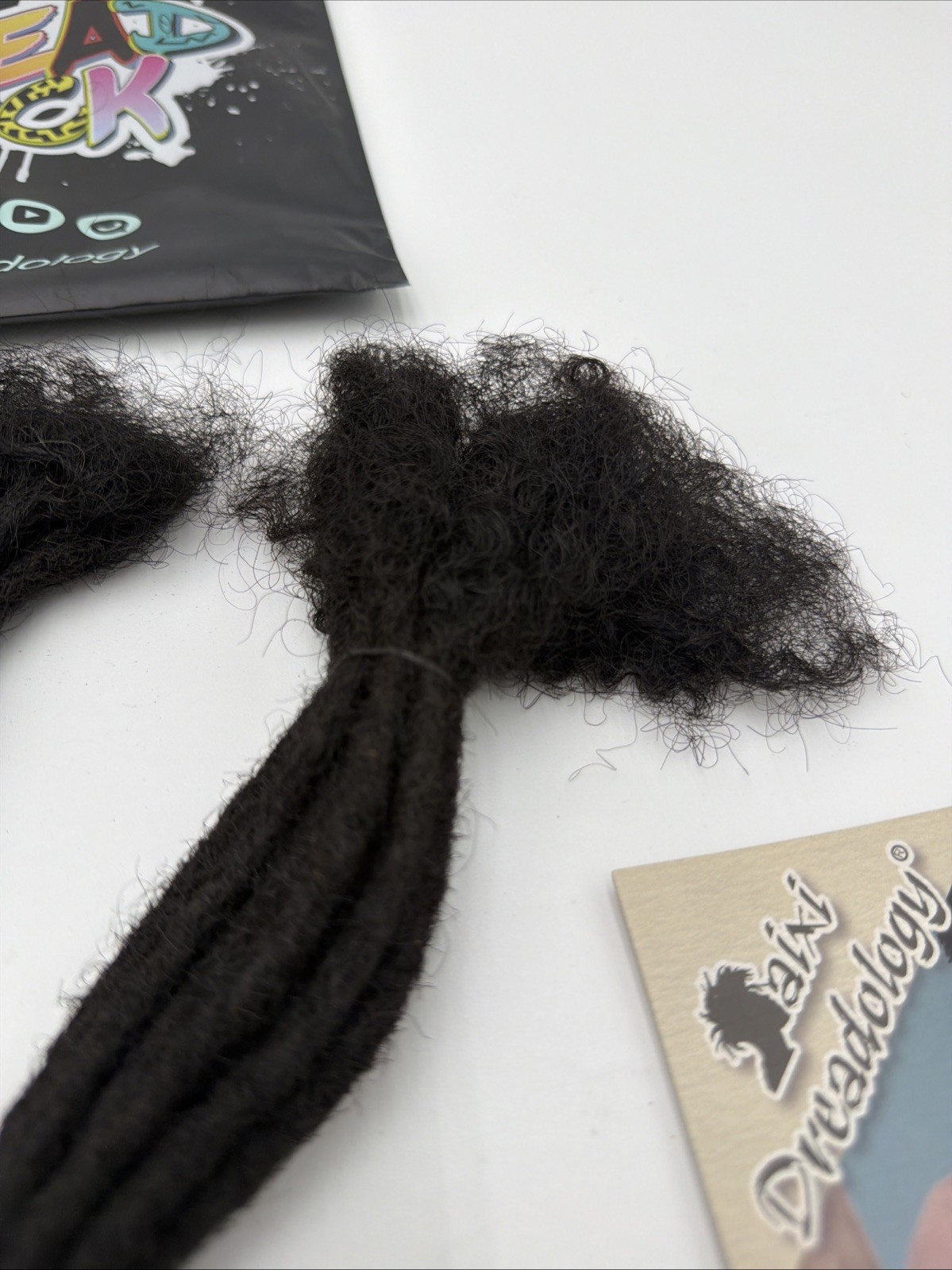 DAIXI 10″ Human Hair Dreadlock Extensions 40 Strands 0.6cm Handmade