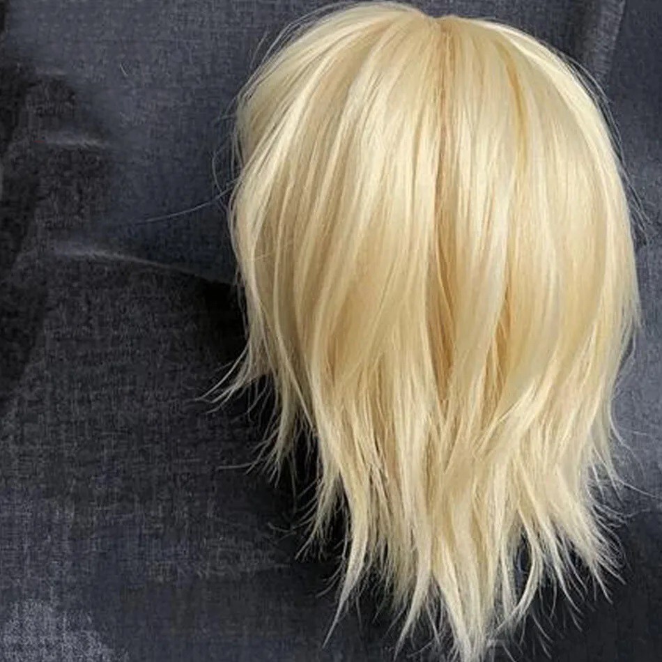 Short Cut Layered 13X4 Lace Front Wigs Brazilian Remy Blonde Human Hair For Men