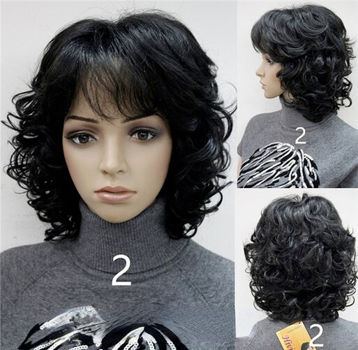 12 Inch Short Women Curly Wavy Bob Wig Fluffy Dark Blonde Hair Cosplay Casual US