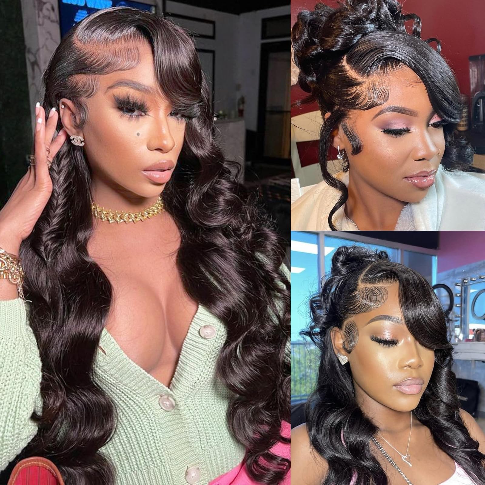Andria 13X6 Hd Lace Front Wigs Body Wave Glueless Pre Plucked Lace Frontal Wigs
