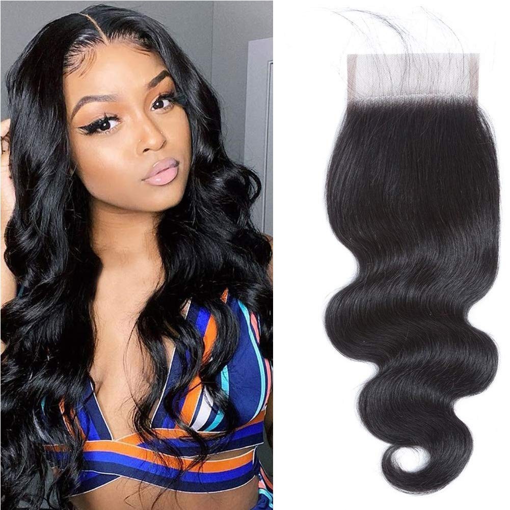 Body Wave Lace Closure 4×4 Free Part Brazilian Hair Closure Top Closure Human…
