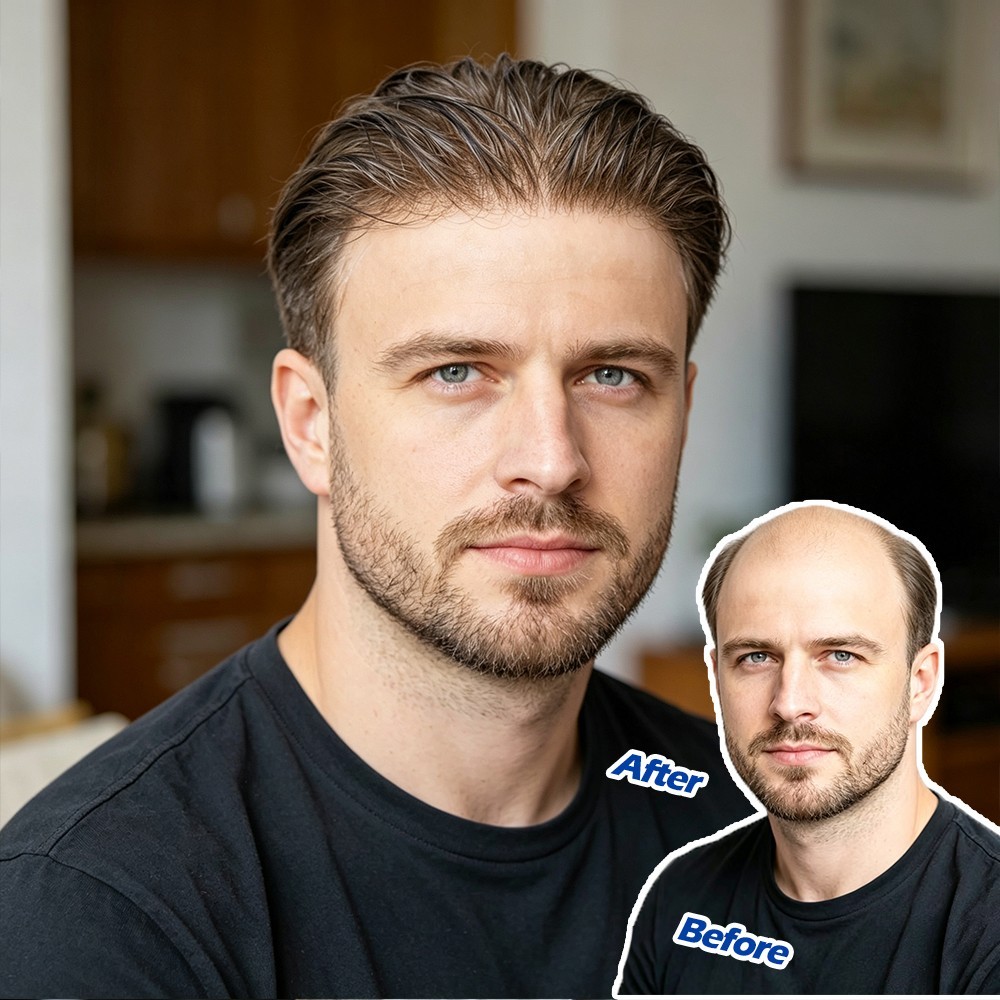 Ultra Thin Full PU Mens Toupee Human Hair Skin Base Replacement Hairpiece System