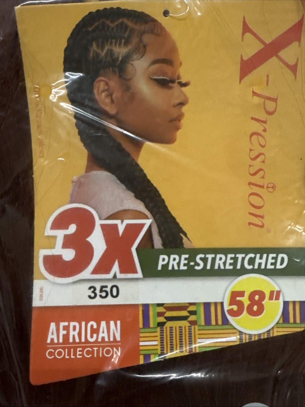 Xpression Synthetic Kanekalon Braiding Hair 2/3X Pack, 58 In, Color 350