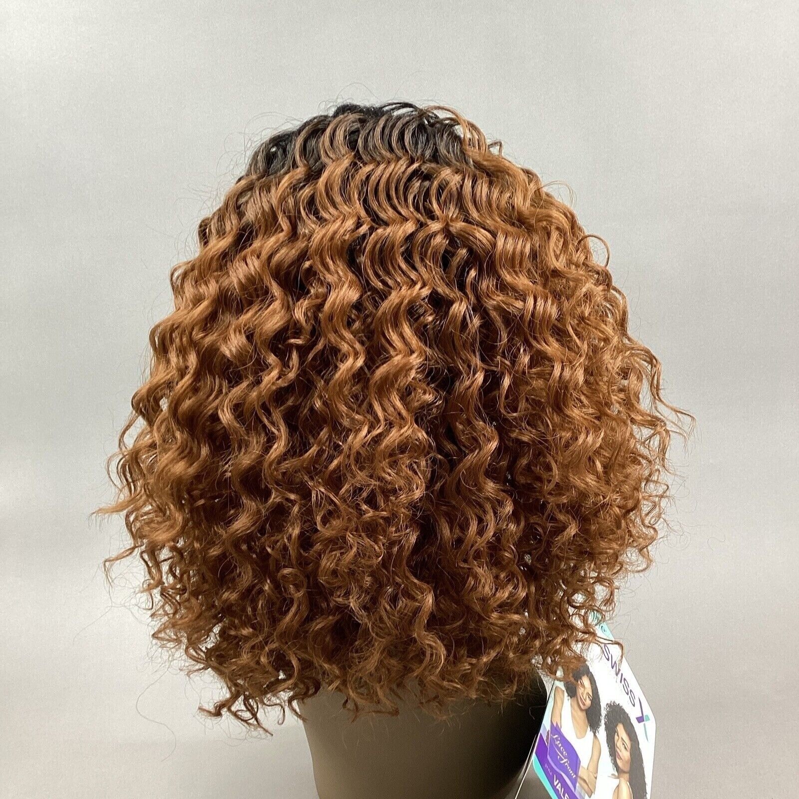 Valentina #DR30 Dark Root Honey Brown Short Synthetic Lace Front Wig Adjustable