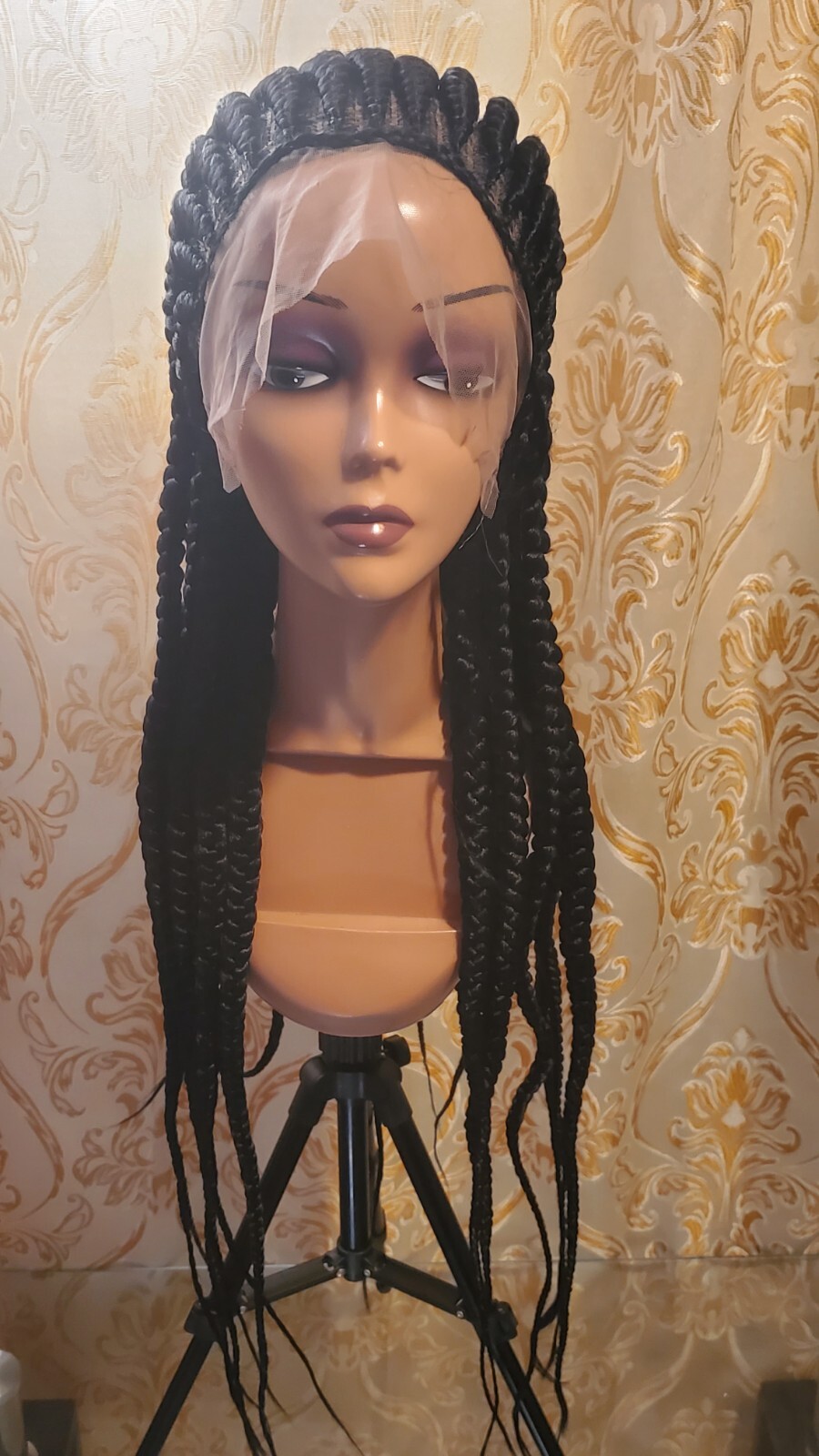 Braided Cornrow Wig. made On A Full Frontal Wig With Baby Hair