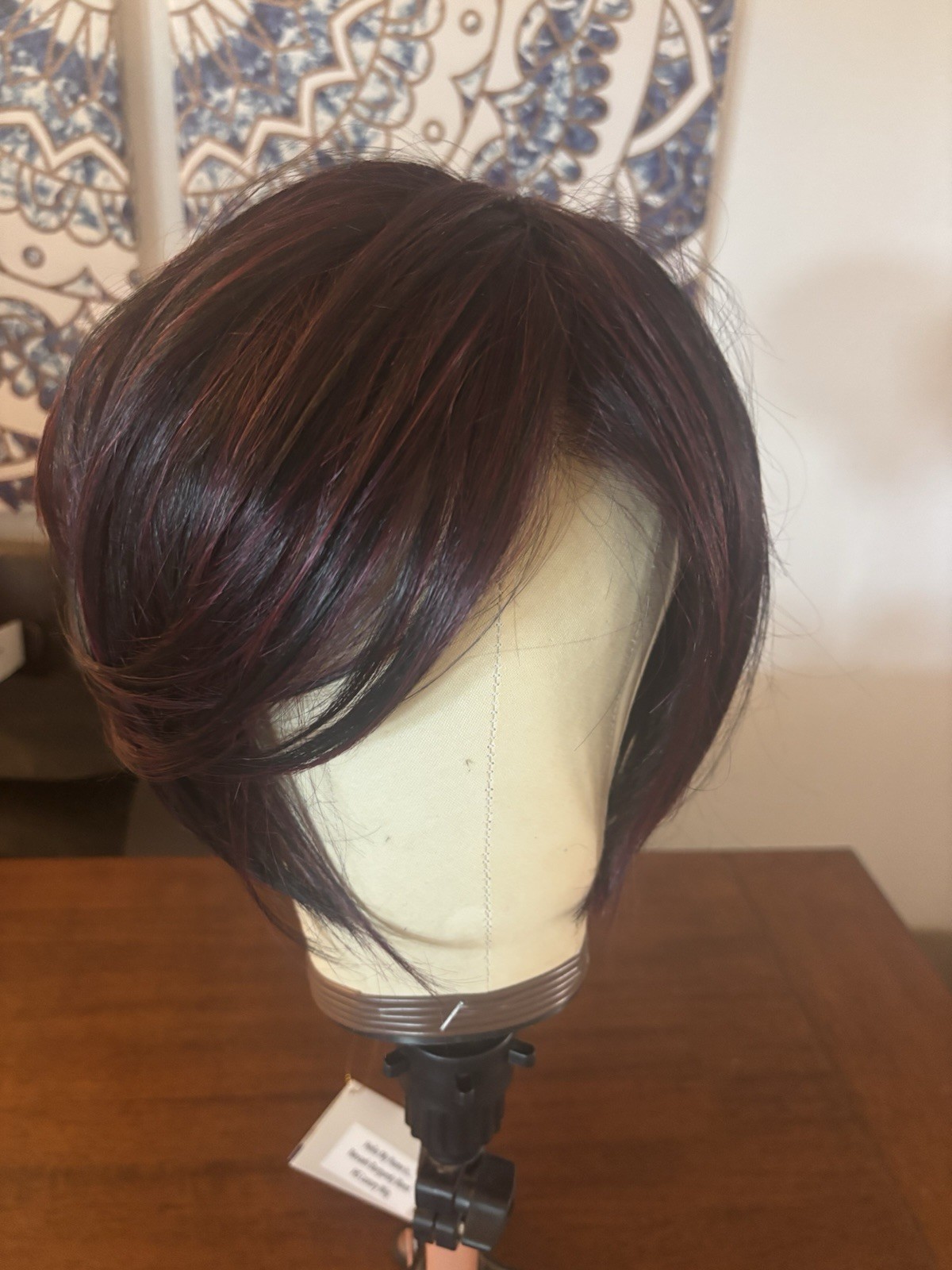 Luxury Chic Lifestyle Synthetic ￼ Monofilament Free Part, Burgundy Blend