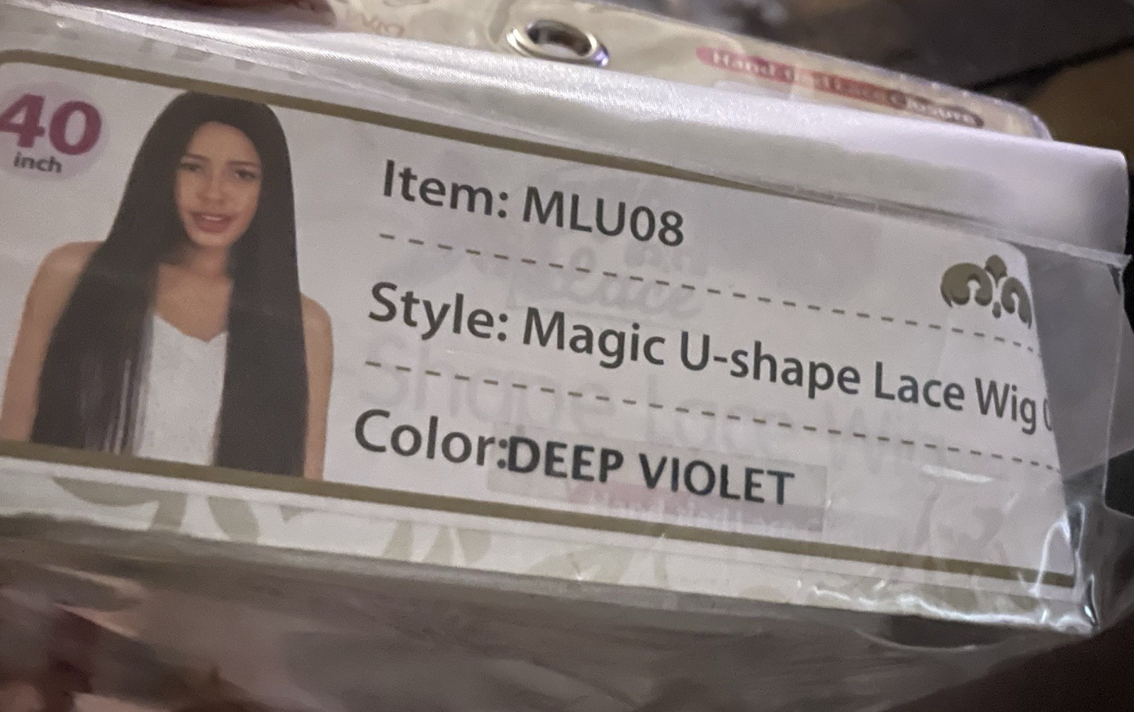New Born Free Magic Lace U-Shape Wig MLU08 /DEEPVIOLET/40 in