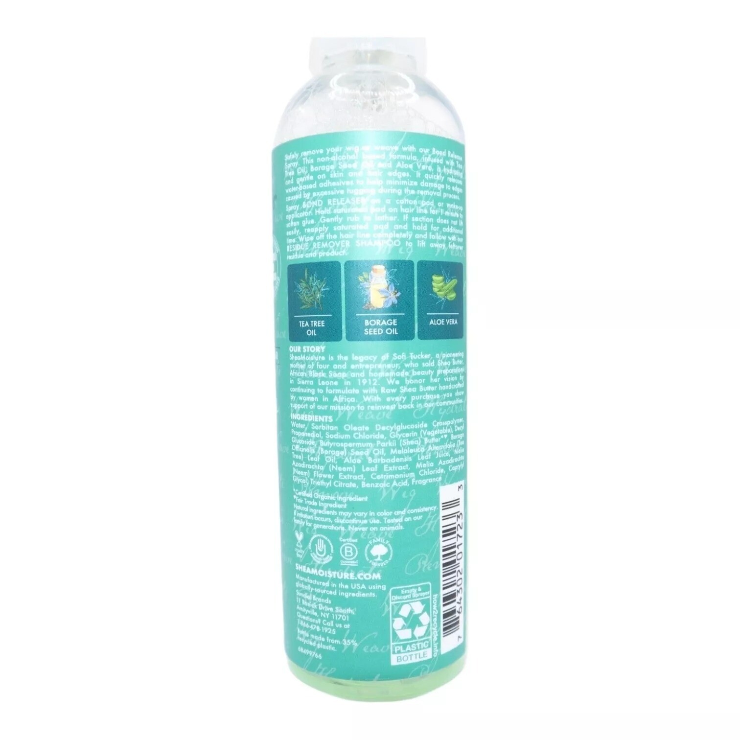 Shea Moisture Wig & Weave Bond Release Spray with Aloe 4.1 oz NEW