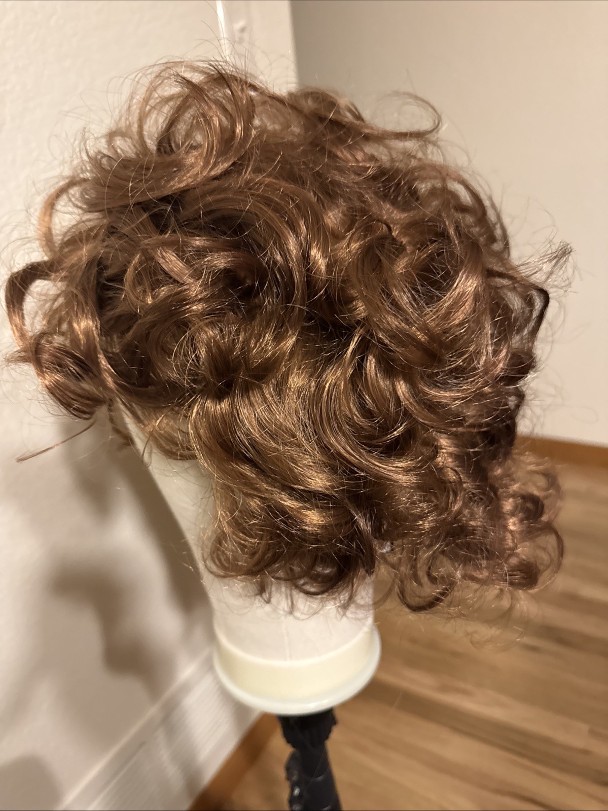 478 Soft Reddish Brown 14 Inch Curly Open Weft Hard Front Very Soft
