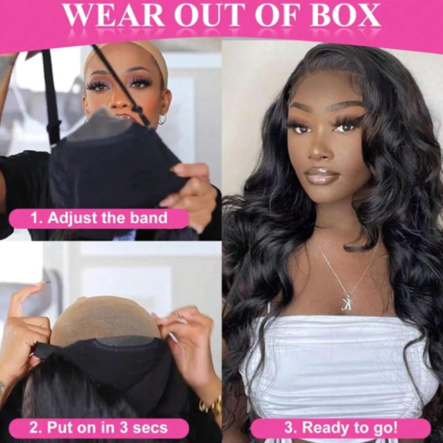 Pre Plucked Body Wave Wig 24 Inch, Ideal for Casual and Formal Events