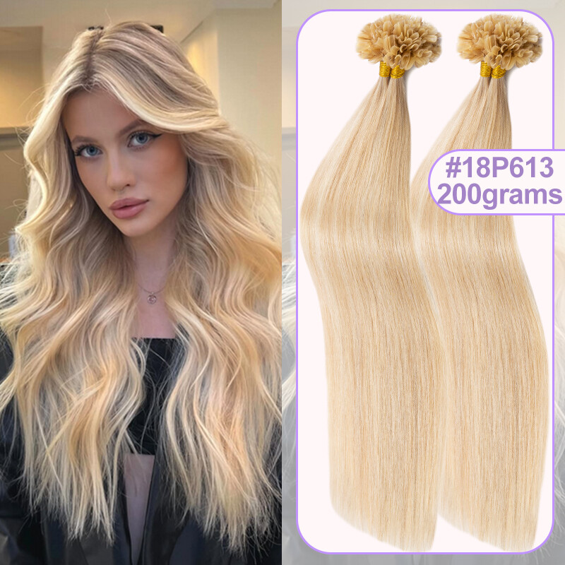 200S Nail U Tip Glue Keration Fusion Russian Remy Human Hair Extensions THICK
