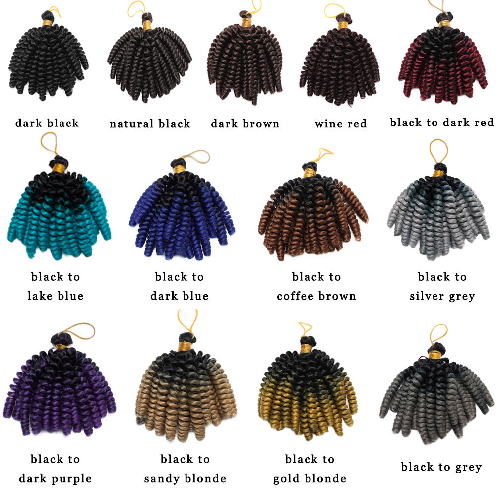 5 Packs Ringlet Wand Curl JAMAICAN BOUNCE 6 inch Hair Crochet Braid Extension US