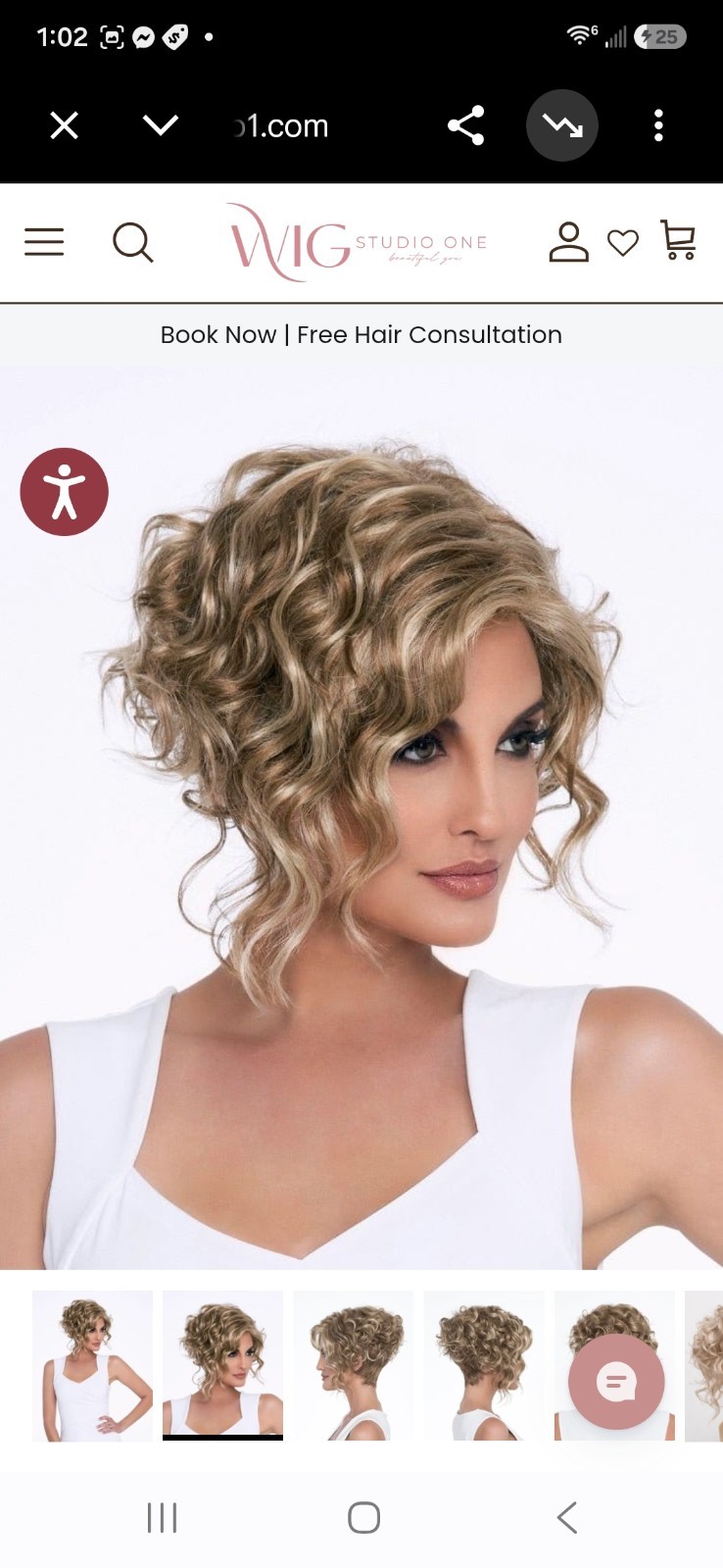 Envy Wigs KELSEY Asymmetrical Curly Bob Cut | Medium Blonde | NWT New With Box