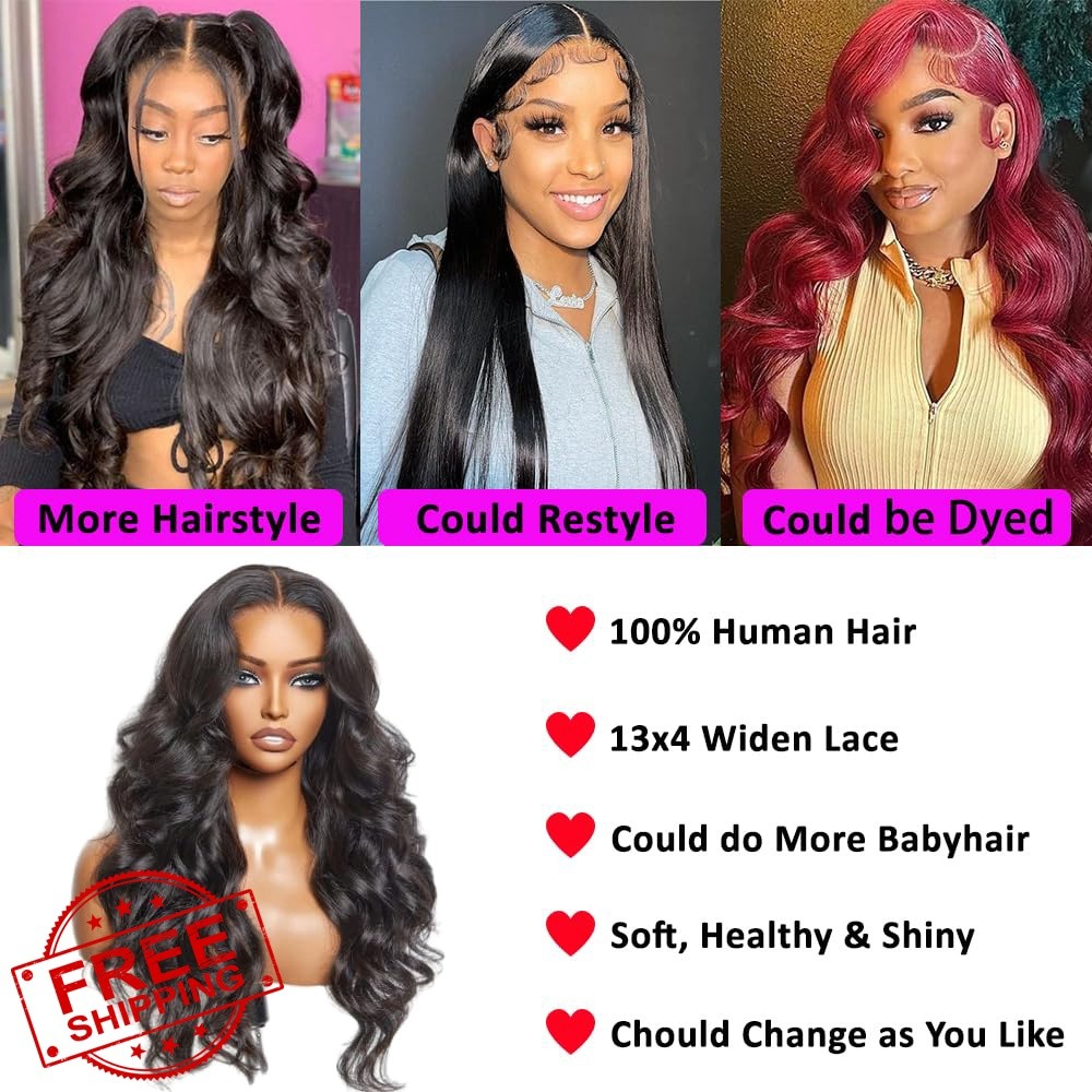 Pinketer Body Wave 26 Inch 13×4 Lace Front Wig