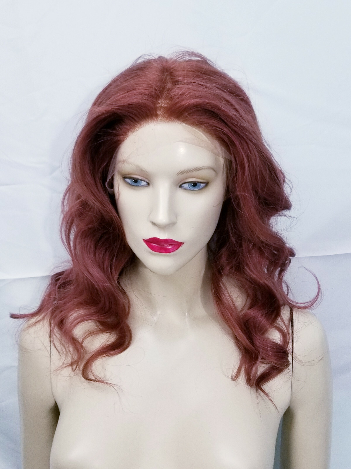 Full Lace Wig Glueless Human Hair Auburn Red IN STOCK