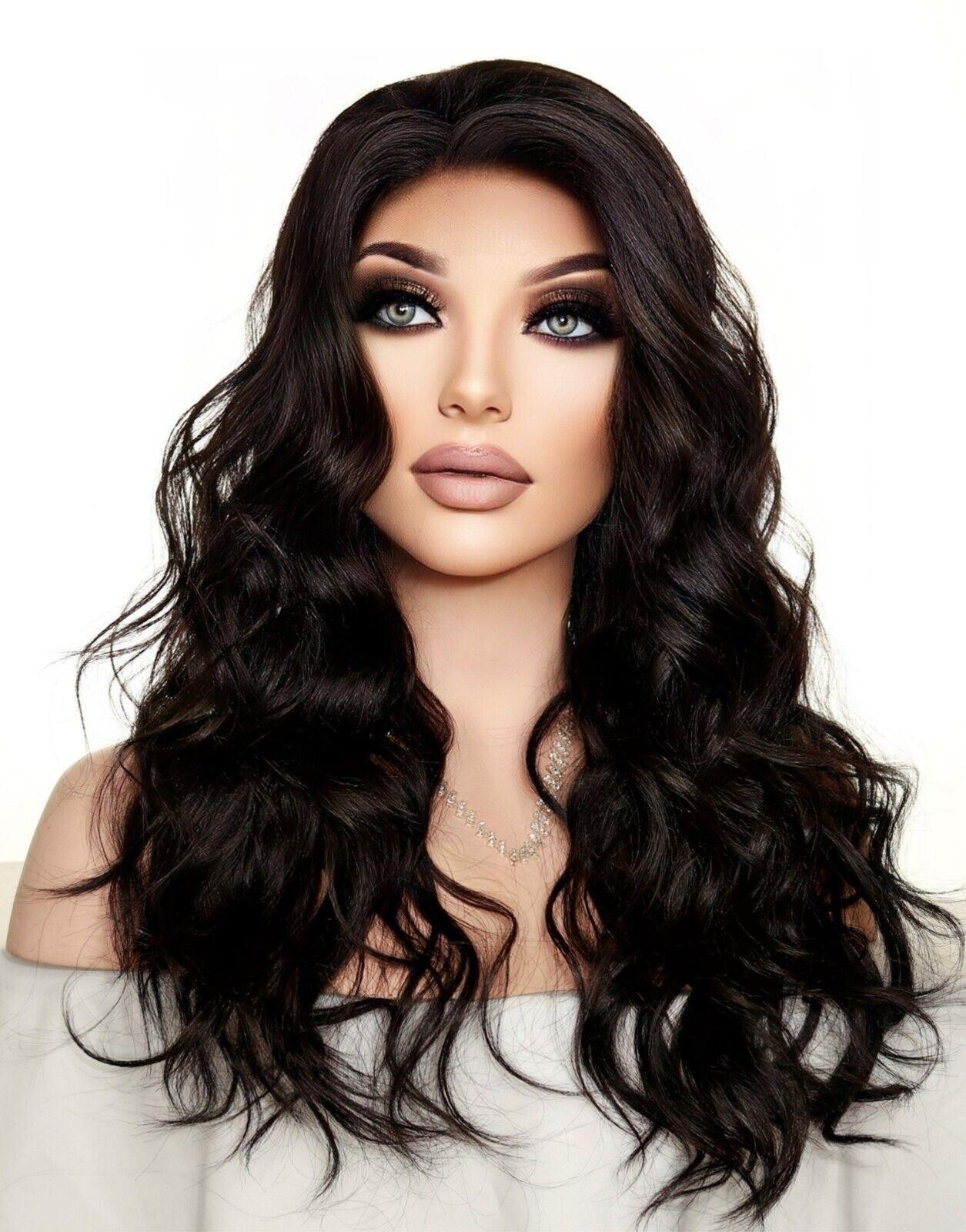 LACE FRONT HAND TIED HEAT FRIENDLY WIG EXQUISITE SENSUAL COLOR #2 #1471
