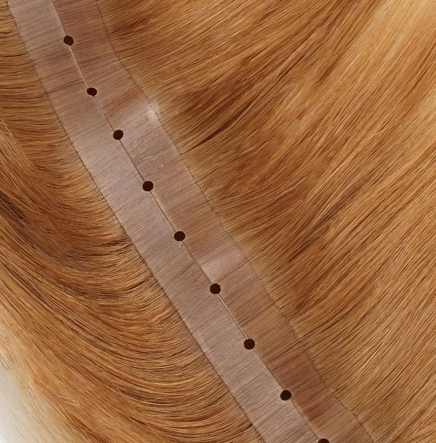 Invisible Hole Weft Hair Extensions Double Drawn CAN BE CUT Skin Weft Extension