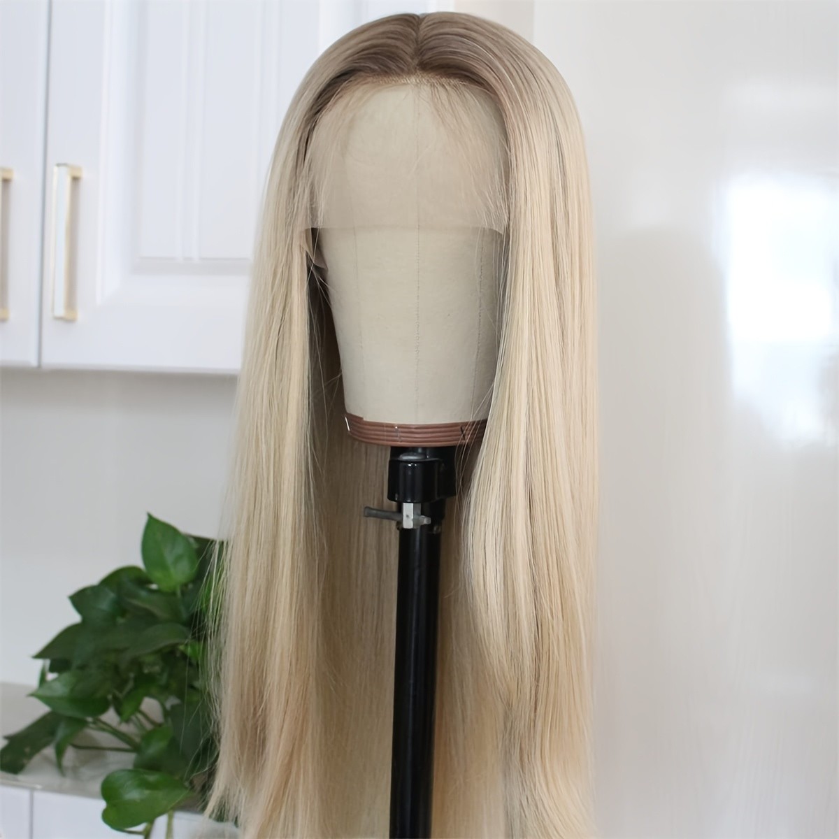 Ombre Brown Blonde Lace Front Wigs Long Straight Hair Natural Glueless Free Part