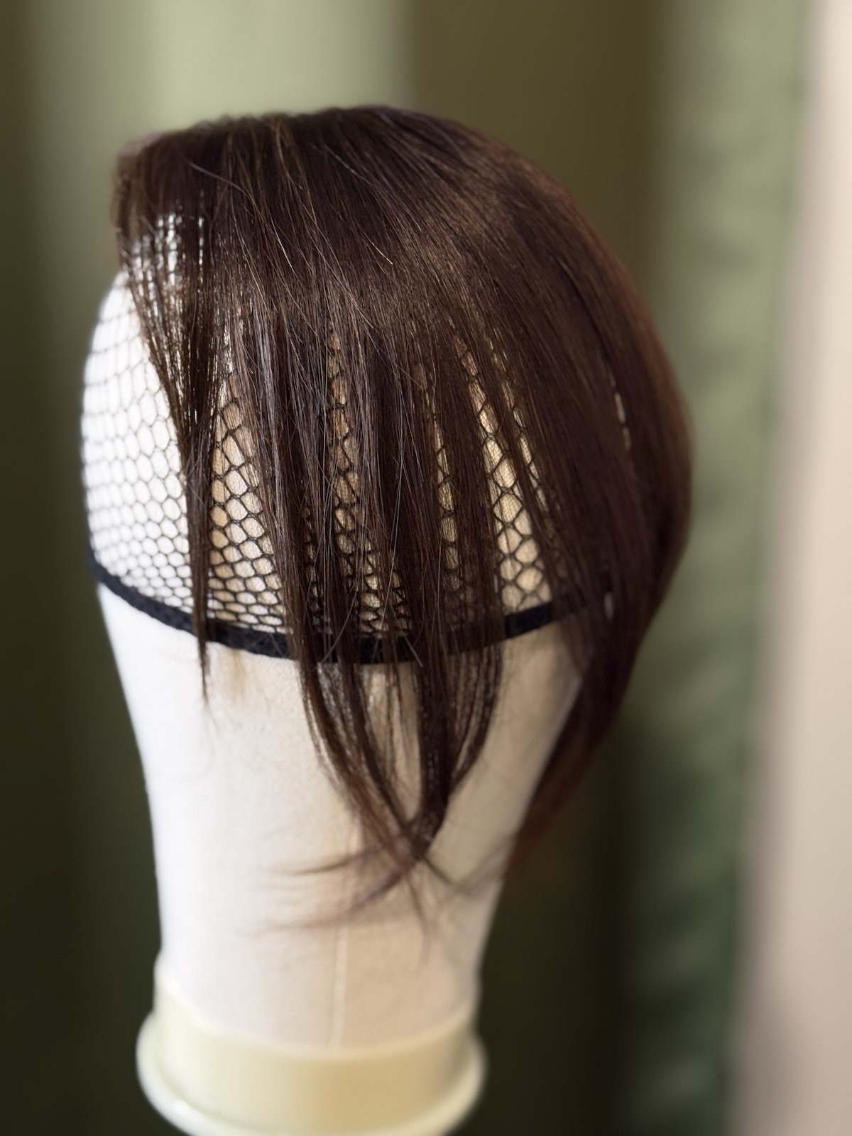 Brown Clip In Hair Topper Wig Crown Topper Synthetic Hairpiece With Clips