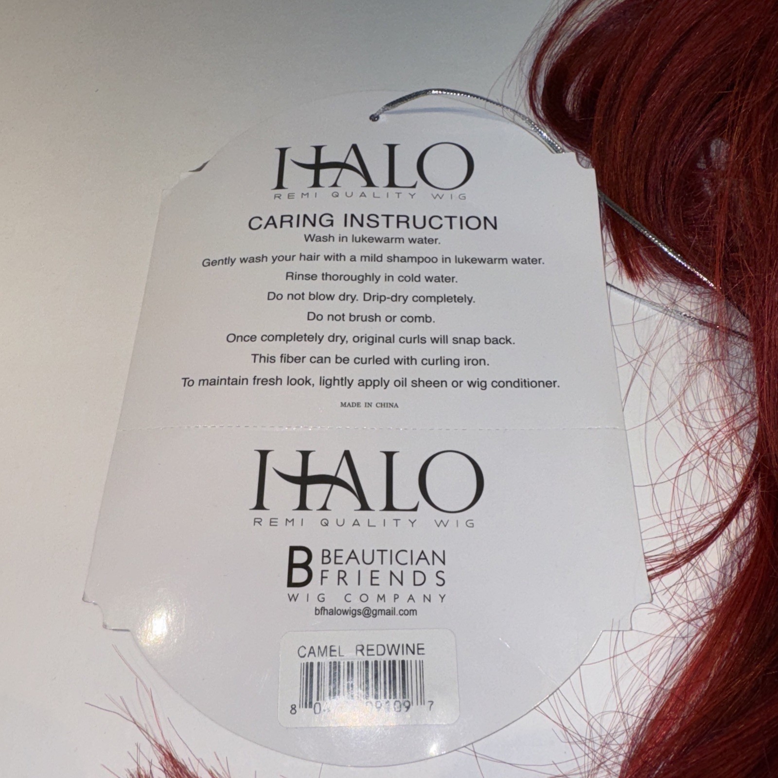Halo Remi Women’s Quality Camel Redwine Wig NWT Washable