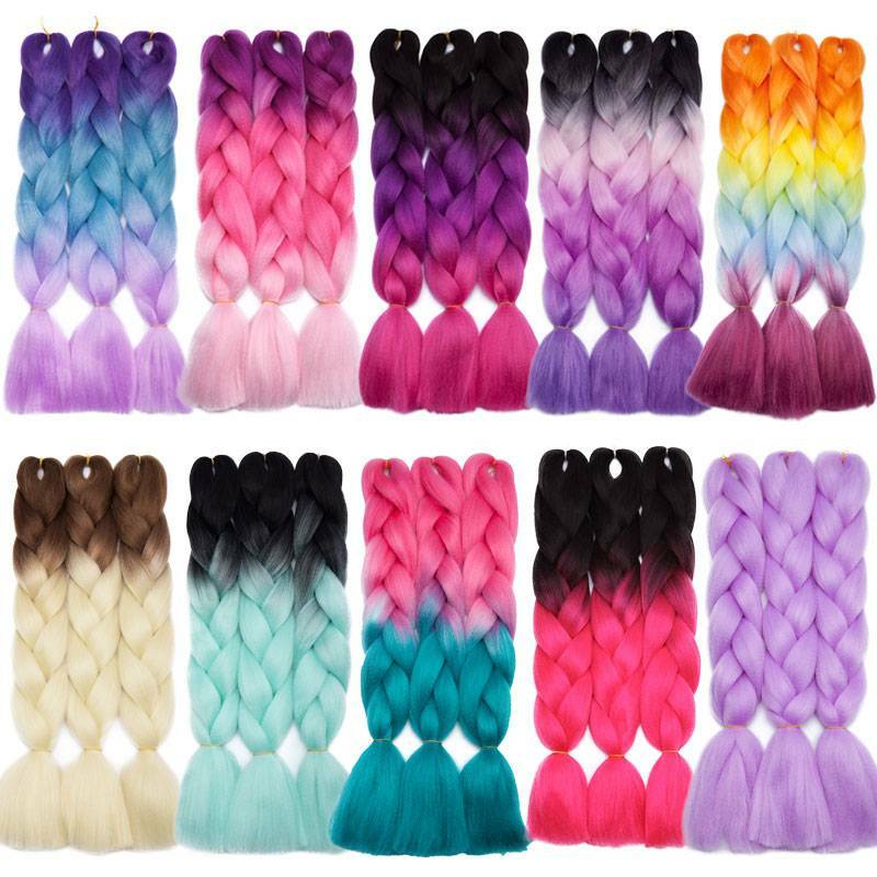 24″Jumbo Afo Crochet Braiding Hair Box Twist Braided Hair Extensions For Woman