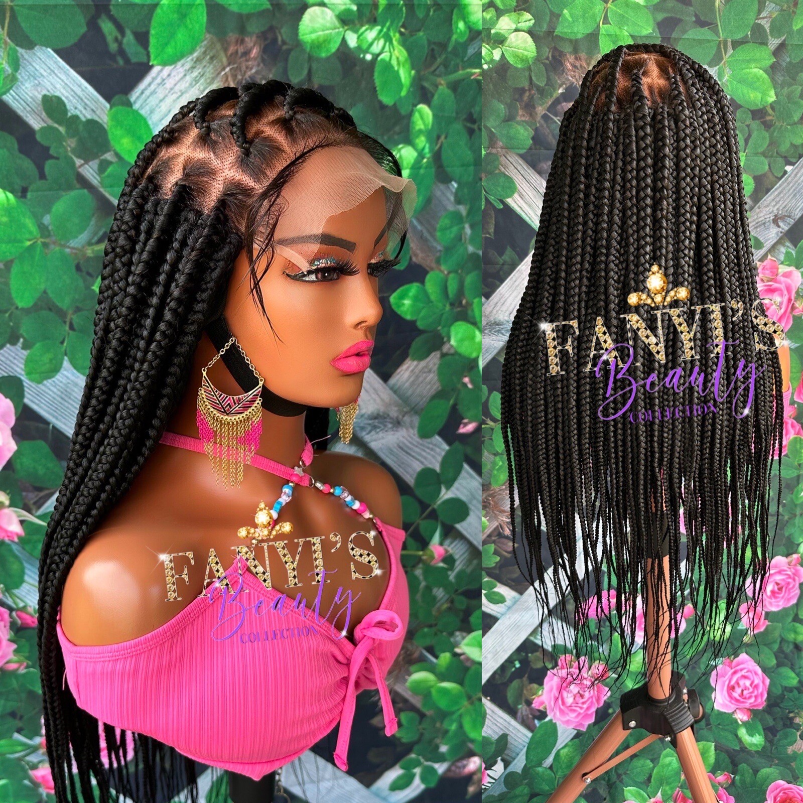 Braided Wig.READY TO SHIP, 8by8 Human Hair Lace Base. 28-30inches 1-3 Days Ship