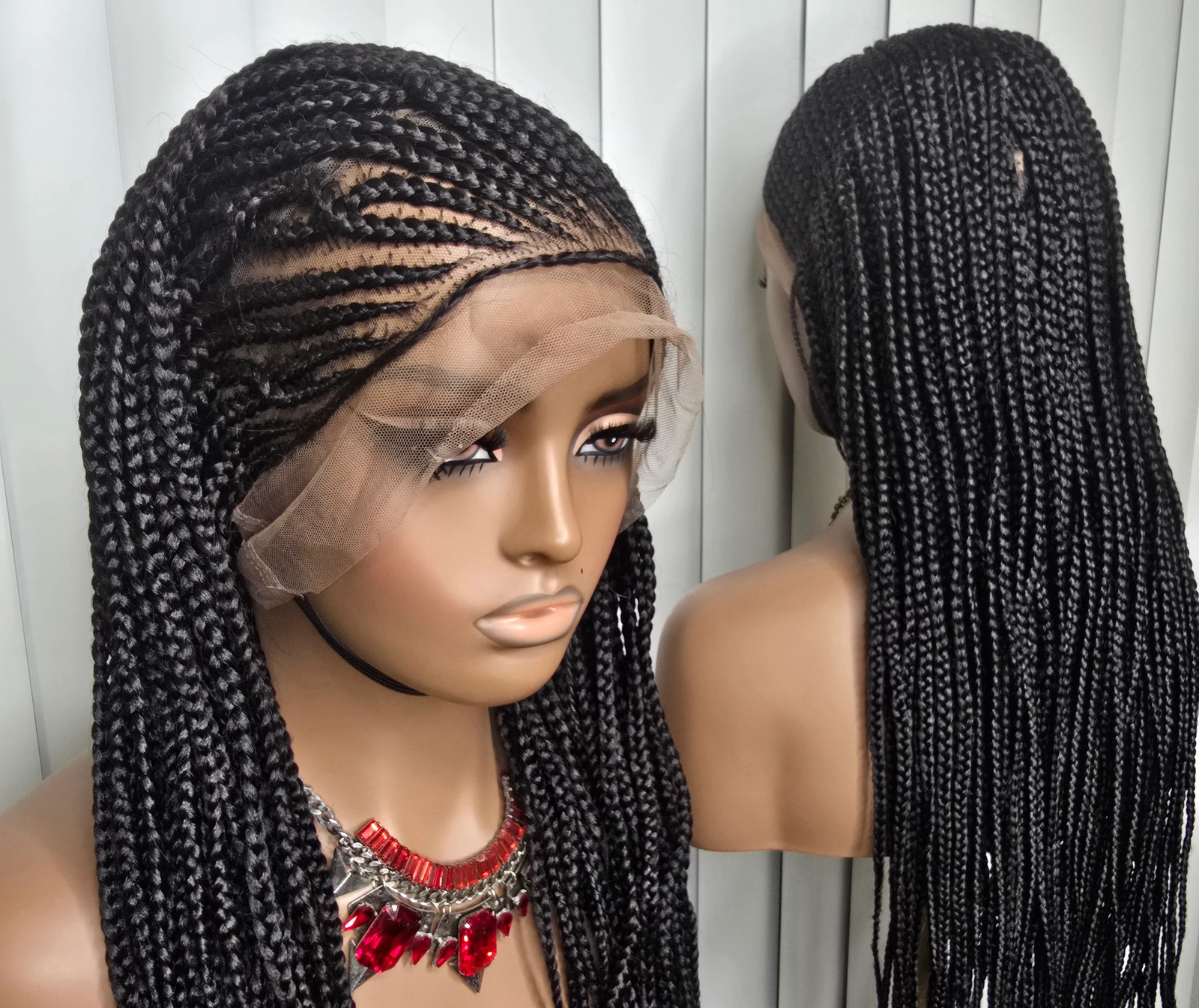 Adomac 045 Braided Wig One Sided Part for Classic Ladies – Stylish and Classic