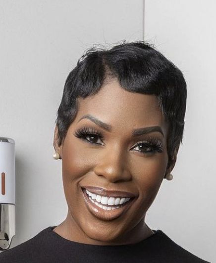 Short Finger Wave Wig Curly Black Sexy Wigs L Part Lace Front wigs for Party