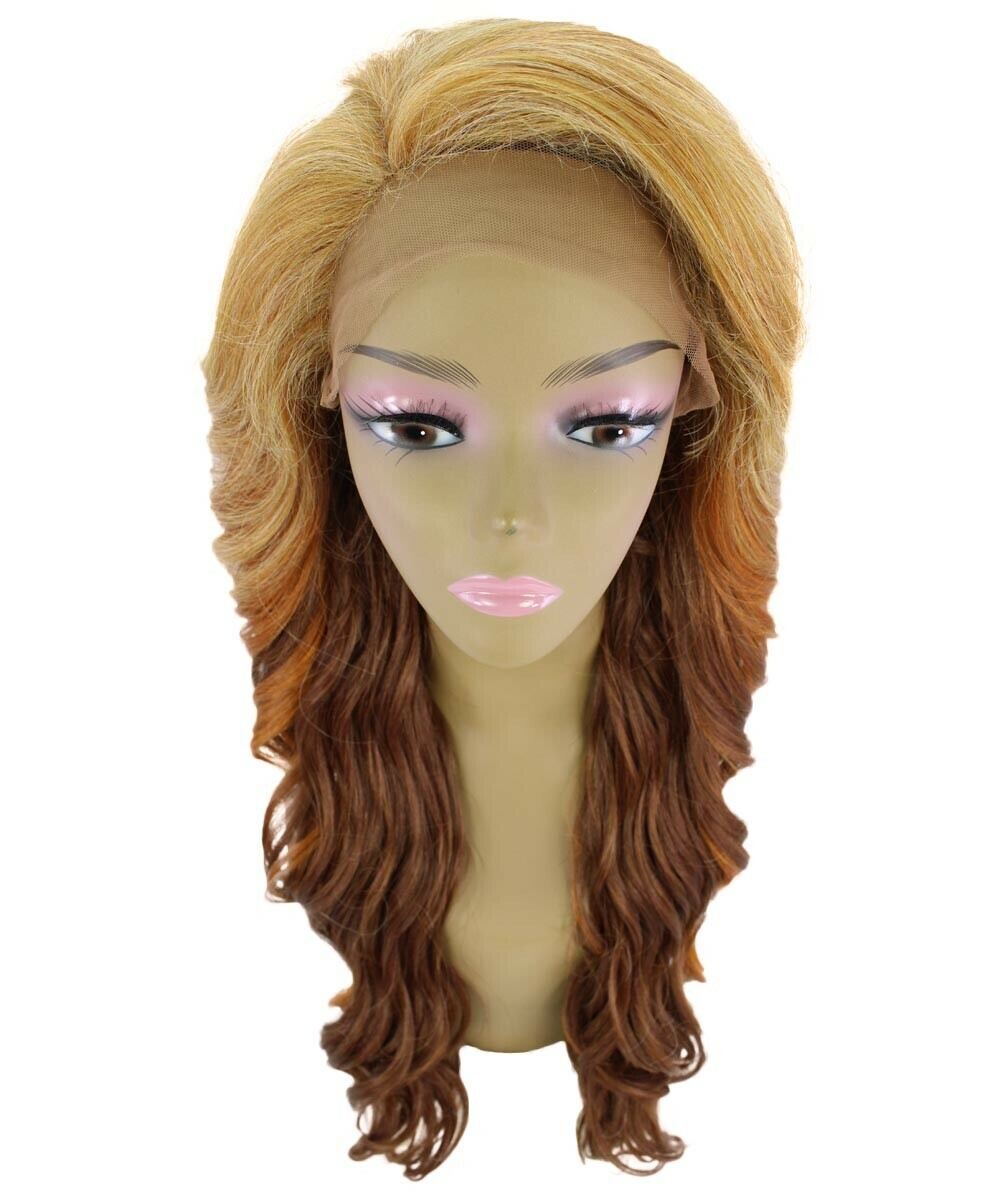 LUXLUXE Asana Wavy 26″7×4 Women’s Lace Front Wig, BLT-0117, Strawberry Blonde