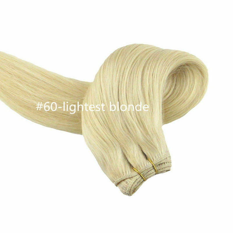 Double Weft Hair Extensions Sew In Weave Brazilian Remy Human Hair Bundle 100gr