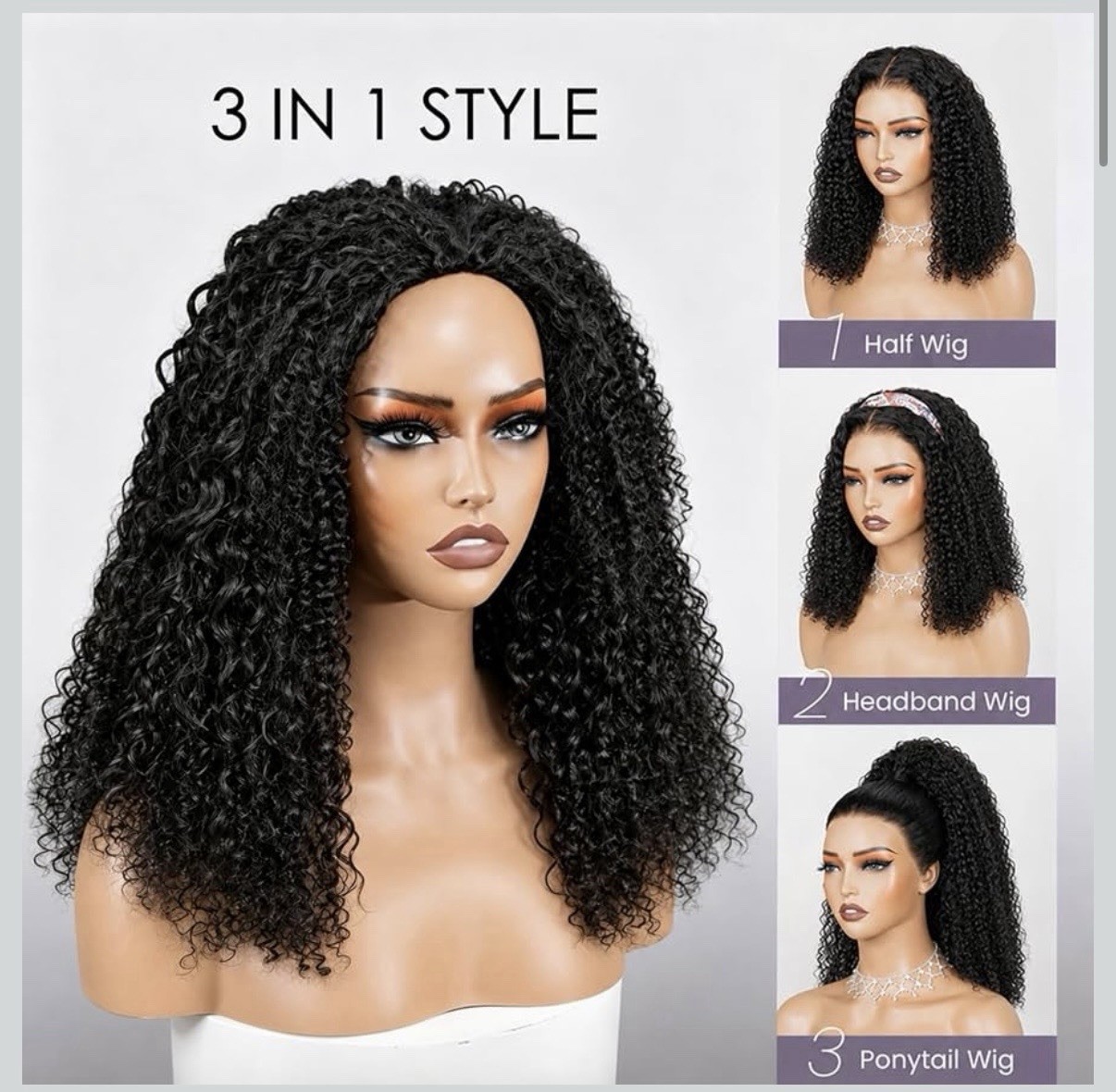 Original Half Wig Human Hair Wig Glueless 16 Inch