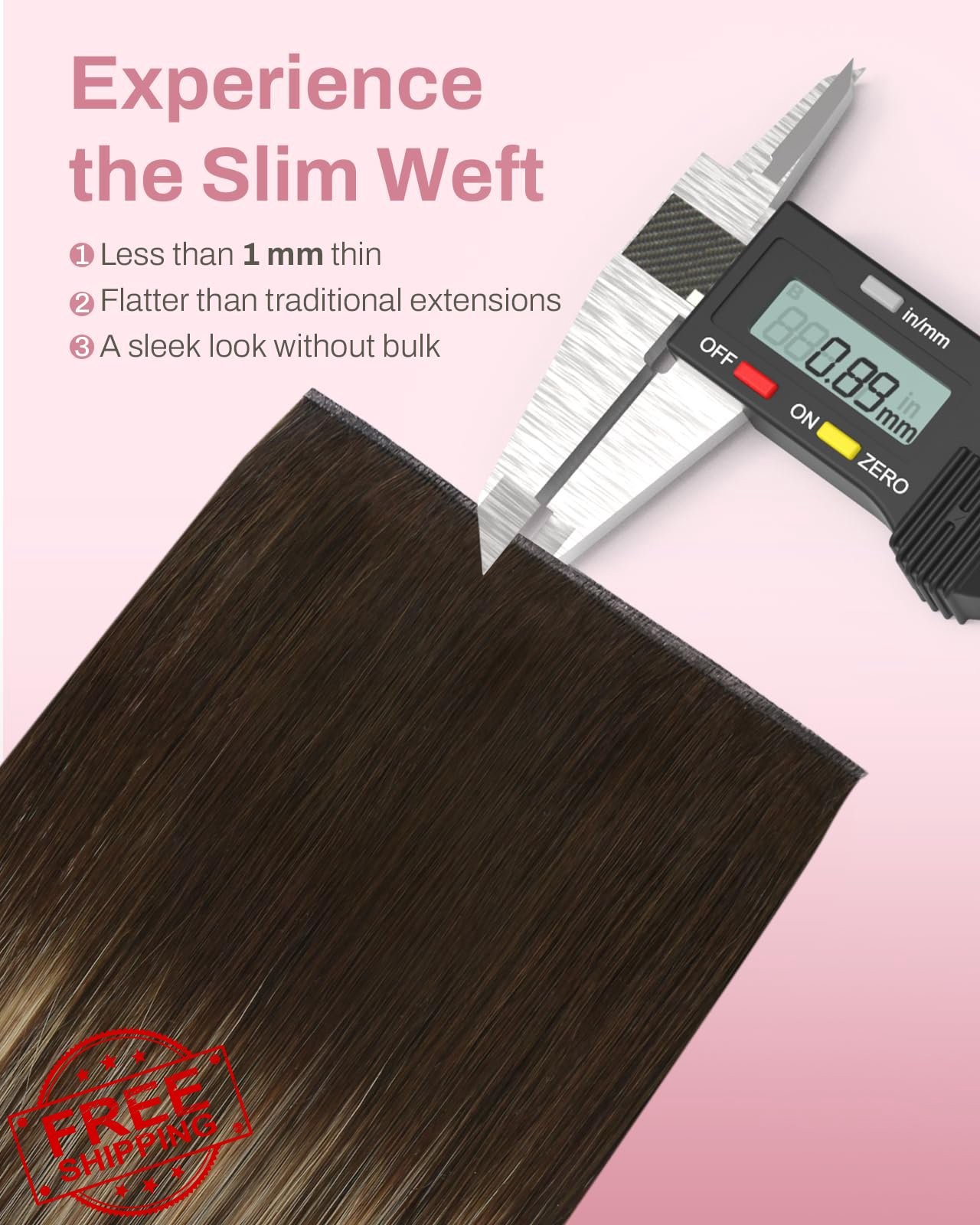 Moresoo Medium Brown Caramel Genius 22 inch 130g clip hair extensions