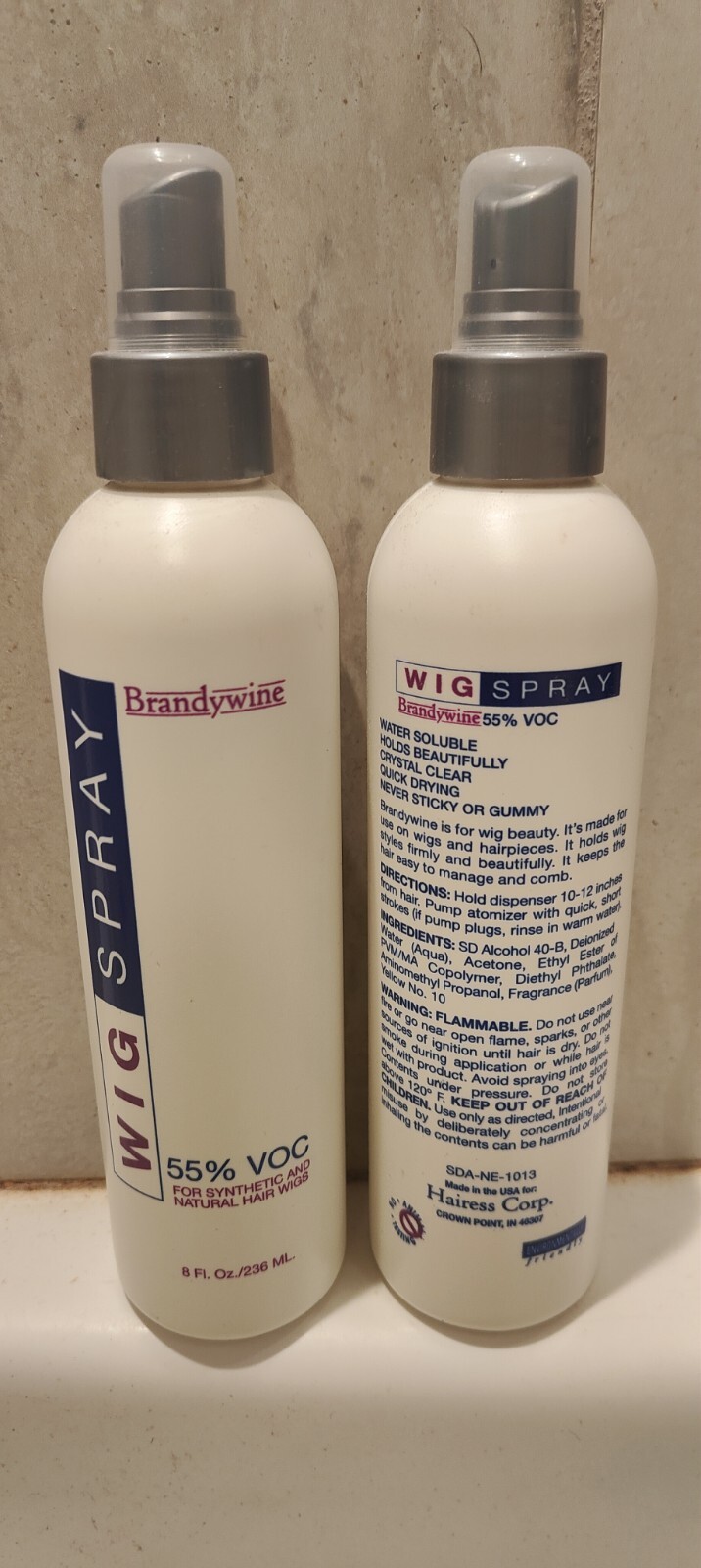 Brandywine Non-Aerosol Wig Spray for Synthetic and Natural Hair Wigs, 8 Ounce