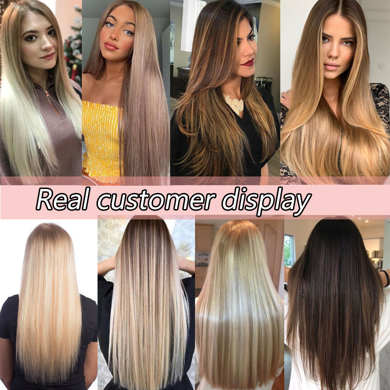 AAAAA+ Remy Soft Clip In 100% Human Hair Extensions Straight Full Head Straight