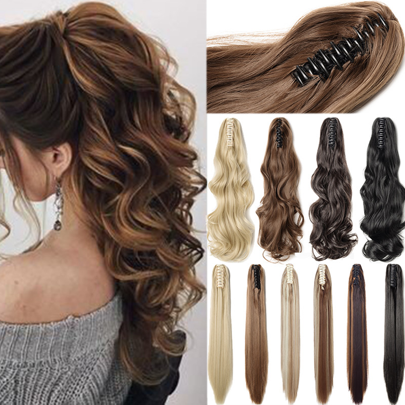 100% Natural Thick Claw Clip On Ponytail 18-26″ Long Soft As Human Hair Piece US