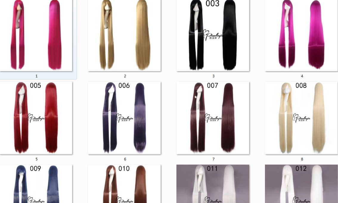 wigs Popular Extra Long Cosplay High Temp Wig Multi-color optional/ 60″ 150cm