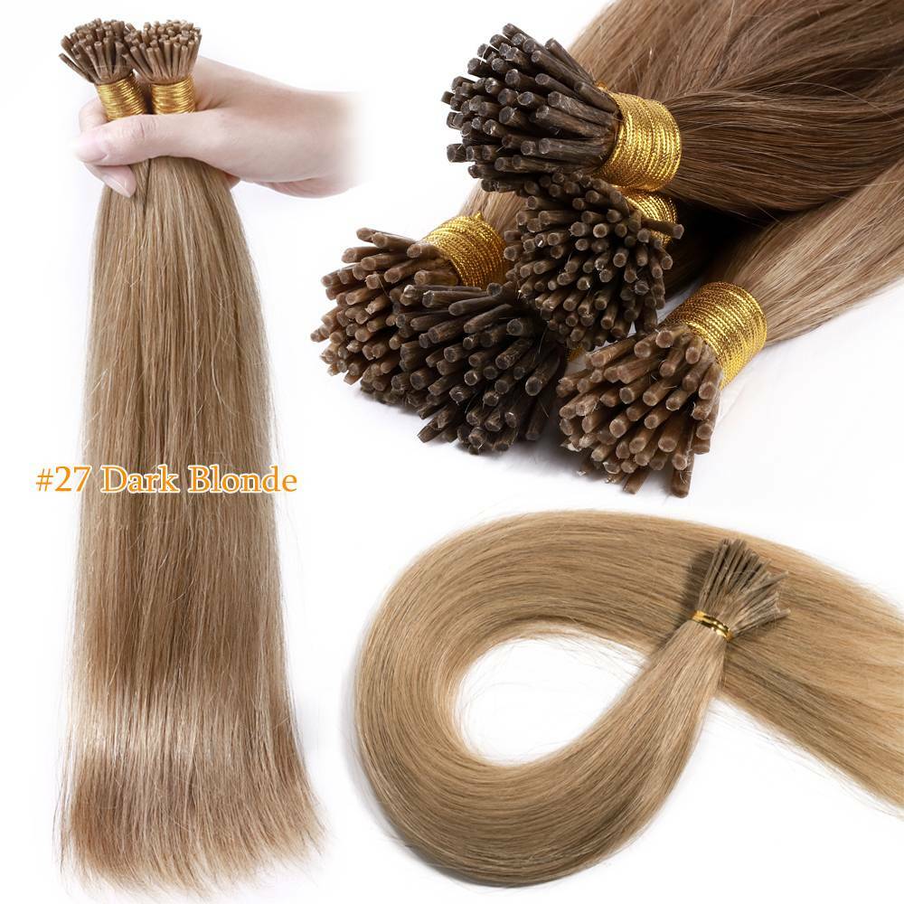300s Thick Bonds I Tip Nano-Micro Ring Remy Human Hair Extensions Full Head Soft
