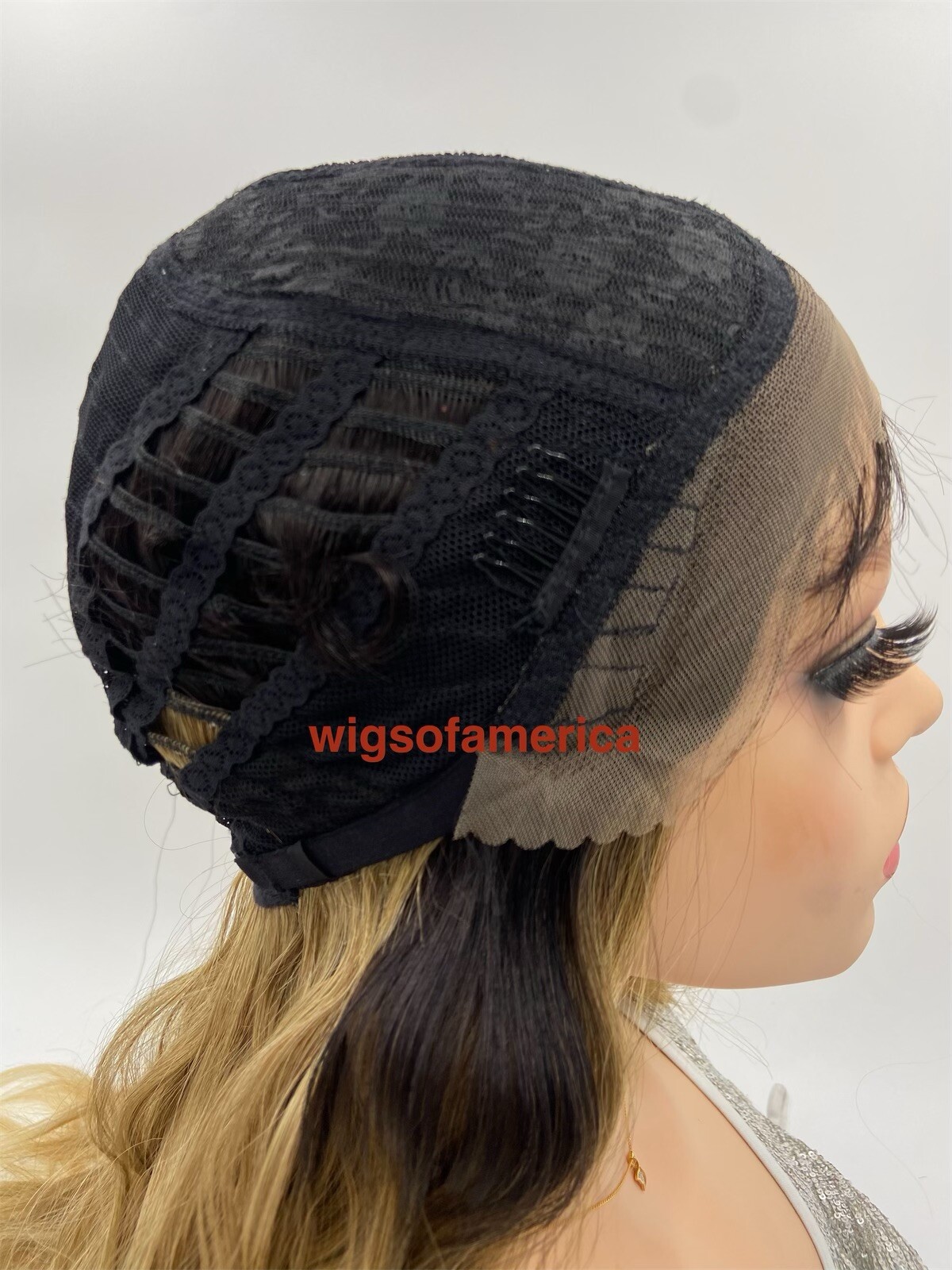 Honey Golden Blonde Wig Ombré Wavy Lace Front Middle Part Brown 30 Long Heat Ok