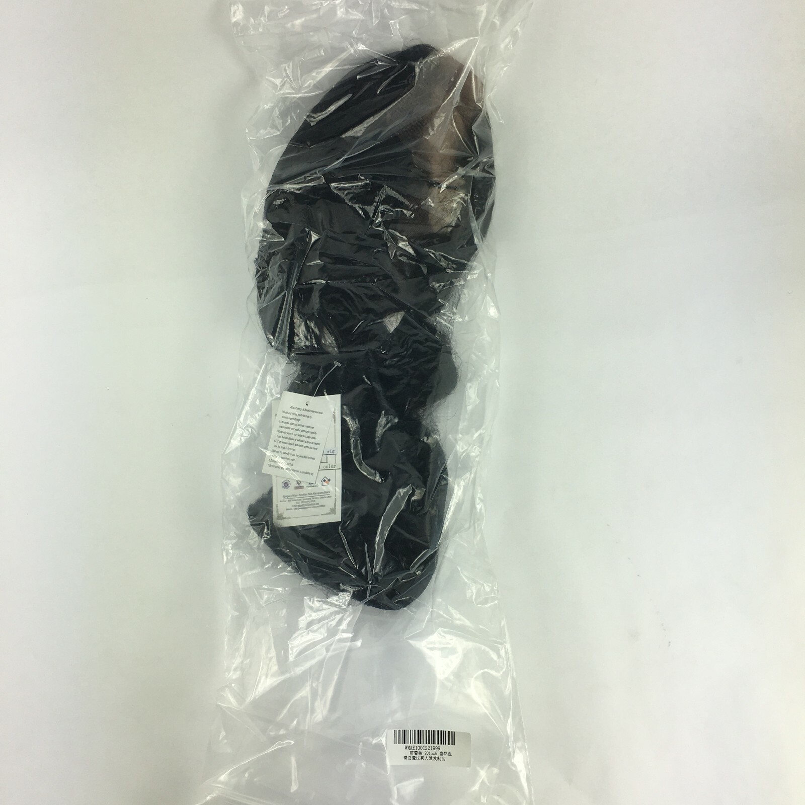 Brand New Wicca Fashion Human Hair Lace Front Wig Size20″ Natural Color Black A3