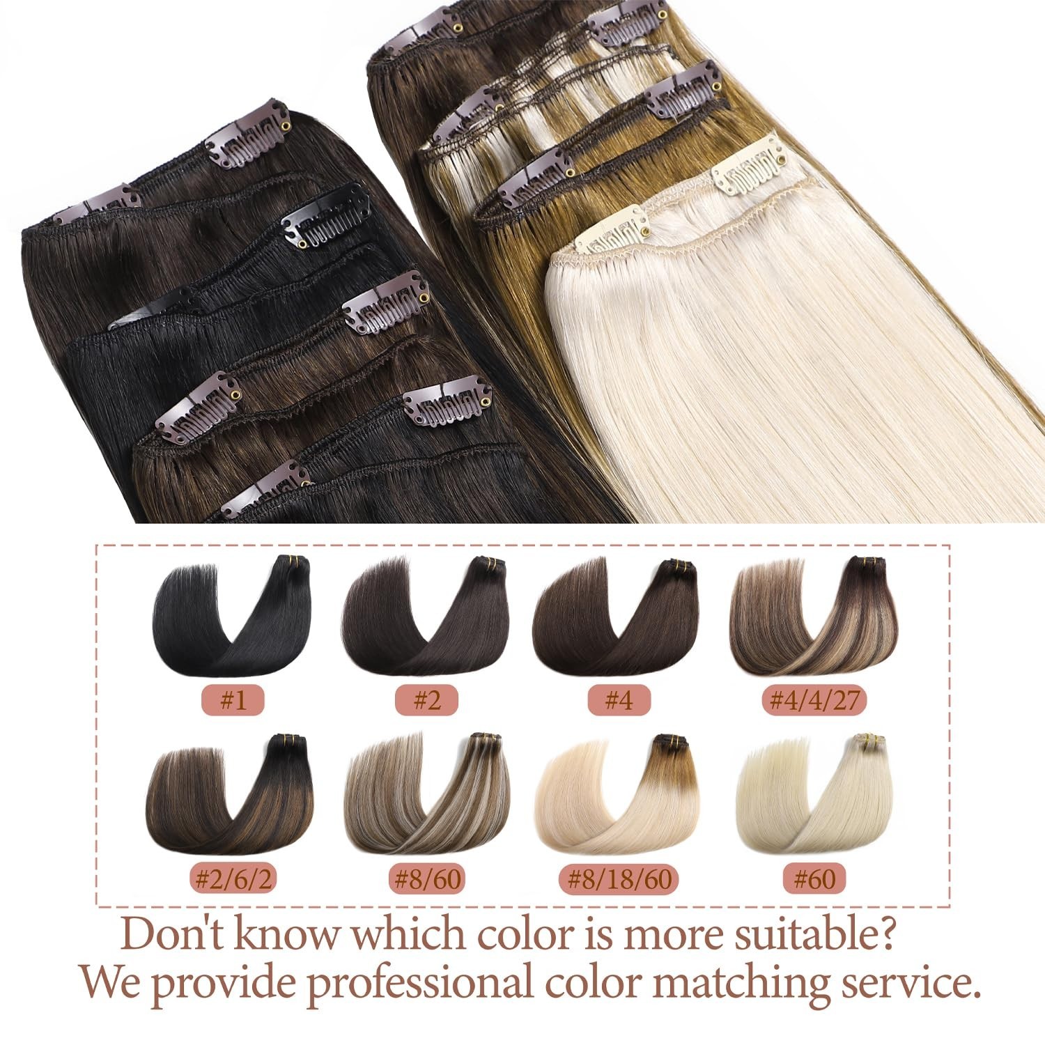 Luxurious 18 Inch Remy Clip-In Hair Extensions – Balayage Chocolate to Caramel