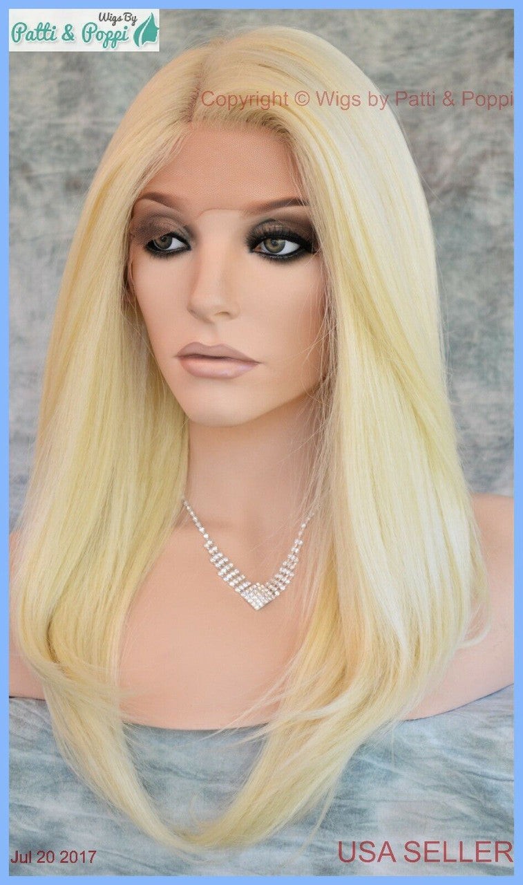 Sepia Swiss Lace Front Wig 4X4 Silk Top Heat Safe Long Thick Color 613