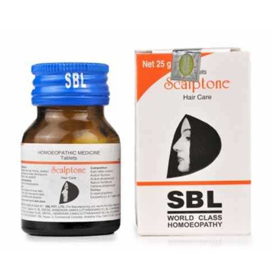 SBL Scalptone Tablets – 25gm for Hair Fall Dandruff & Grey Hair