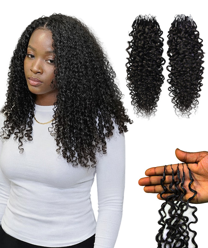 Human Hair Crochet for Black Women Burmese Bohemian Curly Hair Extension 50g 18″