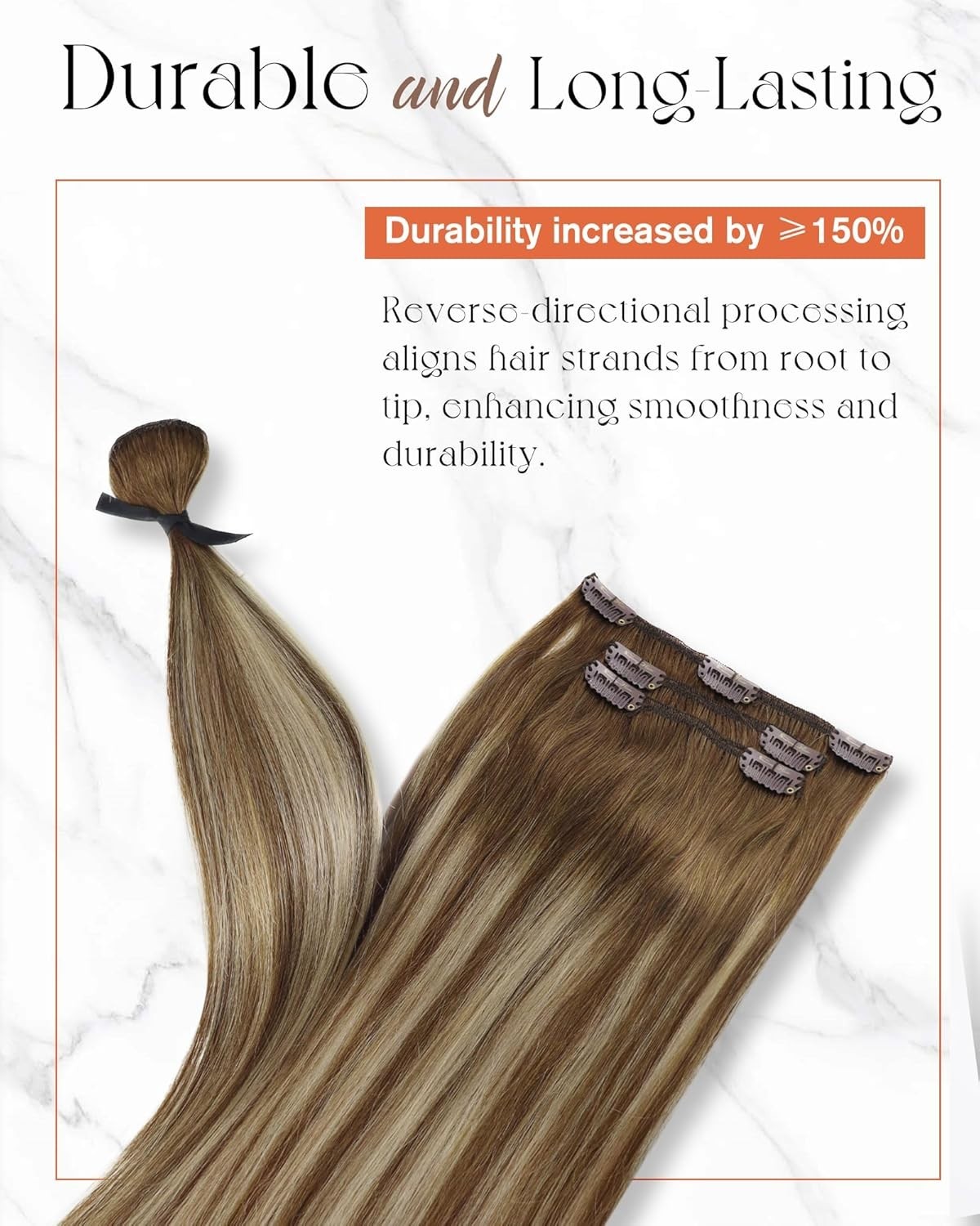 Sunny Hair CLIP-IN 12in Balayage Highlights Human Hair Extensions CP 6-60-6